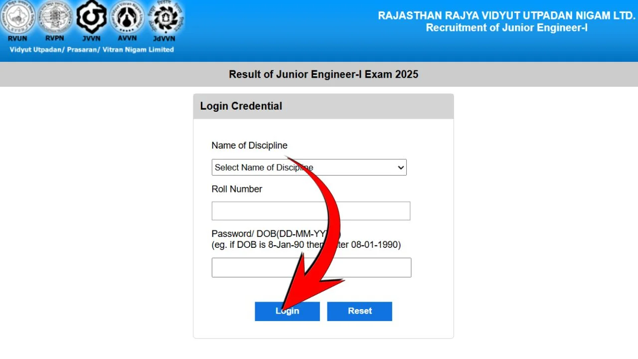 RVUNL JE Result 2025