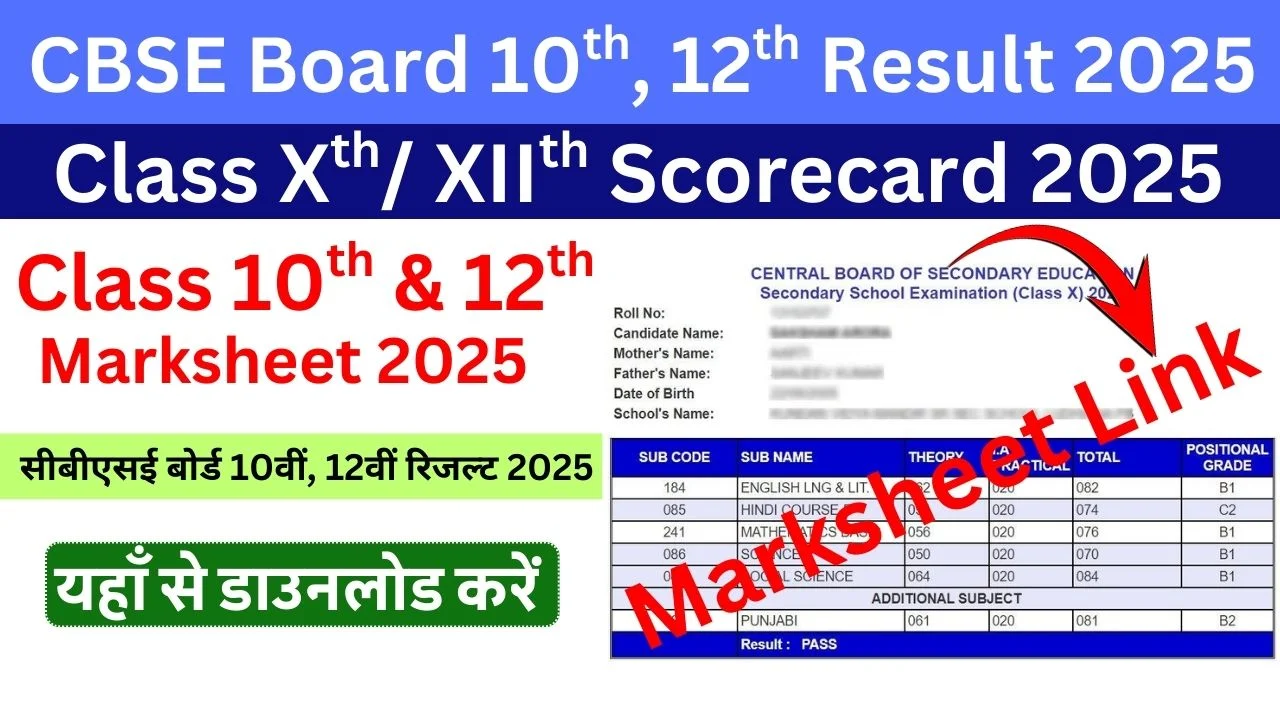 CBSE Board 10th, 12th Result 2025 OUT Soon, Class Xth, XIIth Marksheet Download