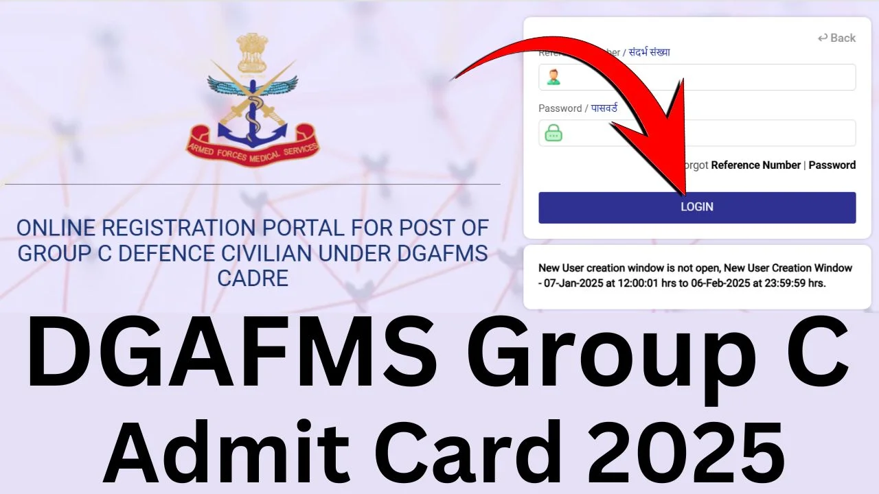 DGAFMS Group C Admit Card Link