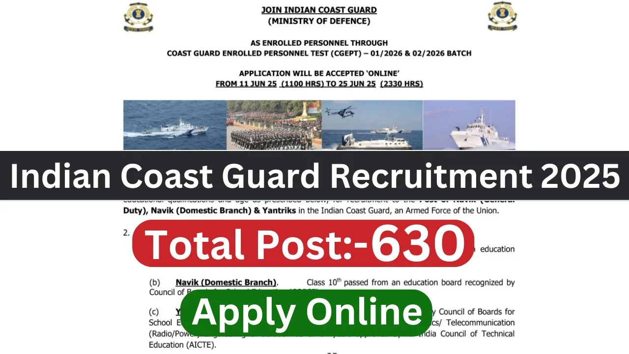 Indian Coast Guard Recruitment 2025