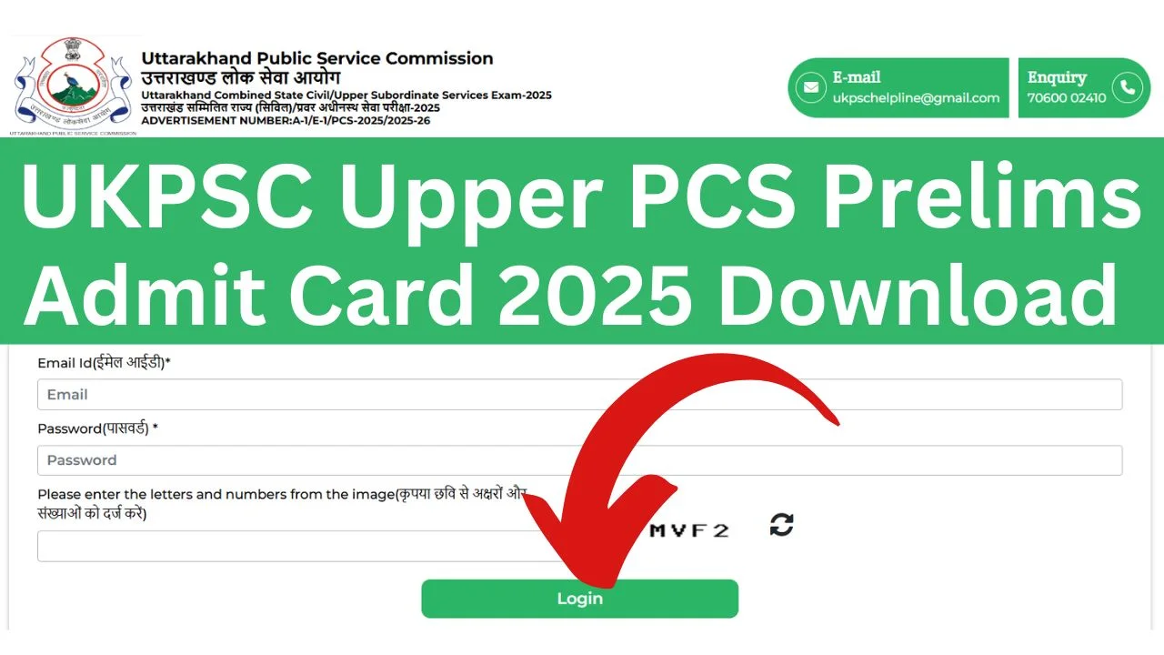 UKPSC Upper PCS Prelims Admit Card