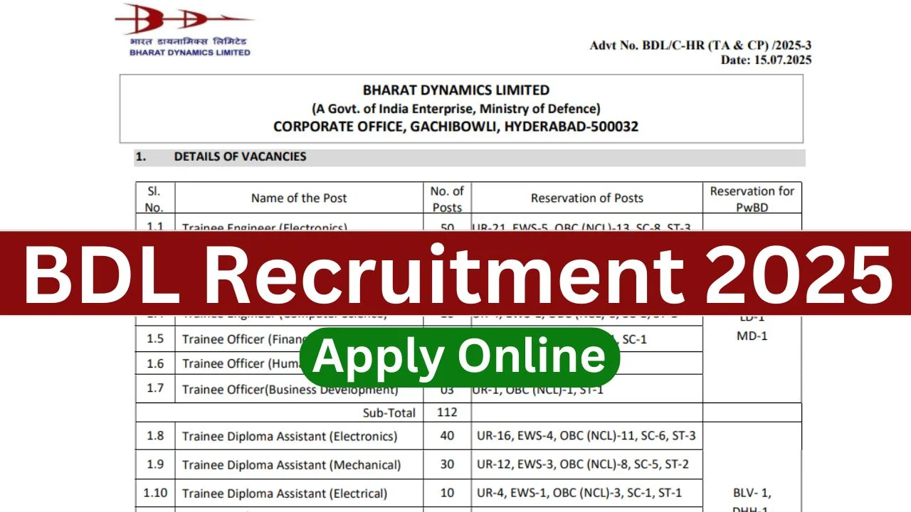 BDL Recruitment