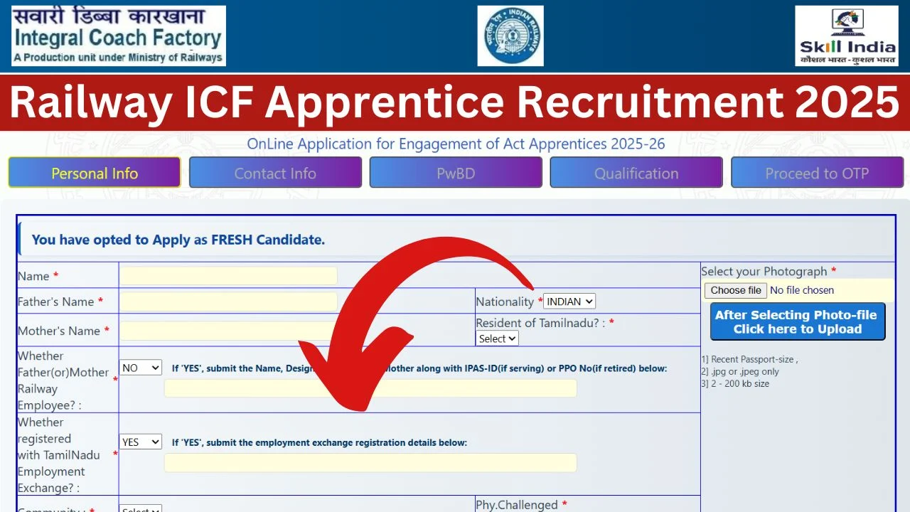 Railway ICF Apprentice Recruitment 2025