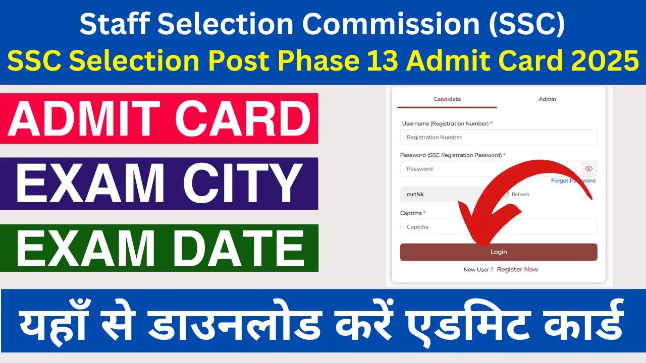 SSC Selection Post Phase 13 Admit Card