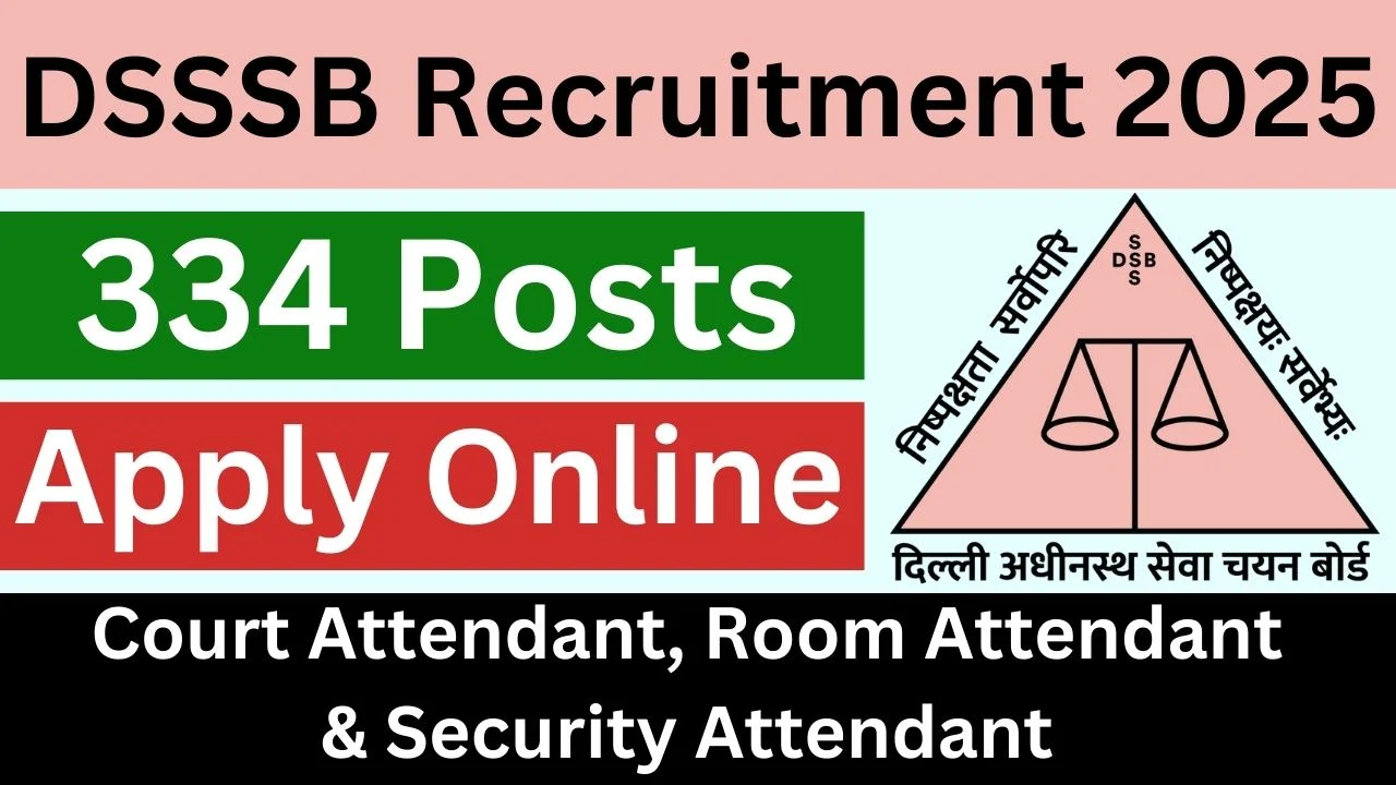 DSSSB Delhi High Court Attendant Recruitment
