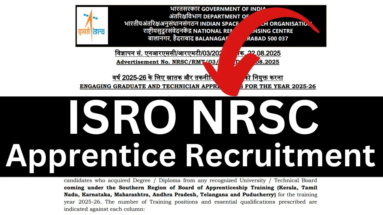 ISRO NRSC Apprentice Recruitment