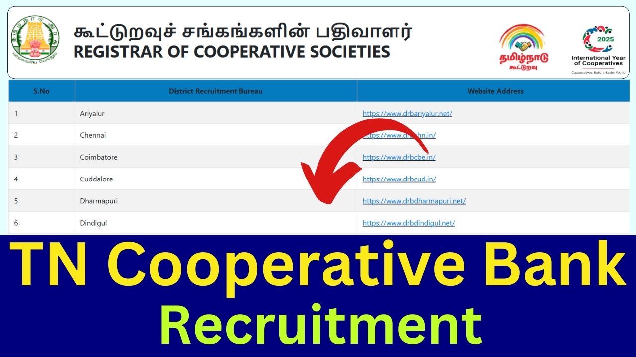 TN Cooperative Bank Recruitment