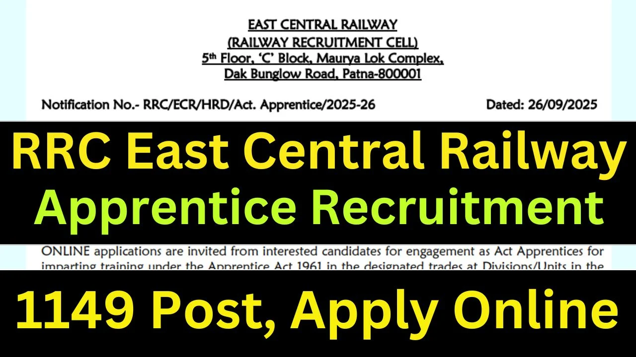 RRC ECR Apprentice Recruitment
