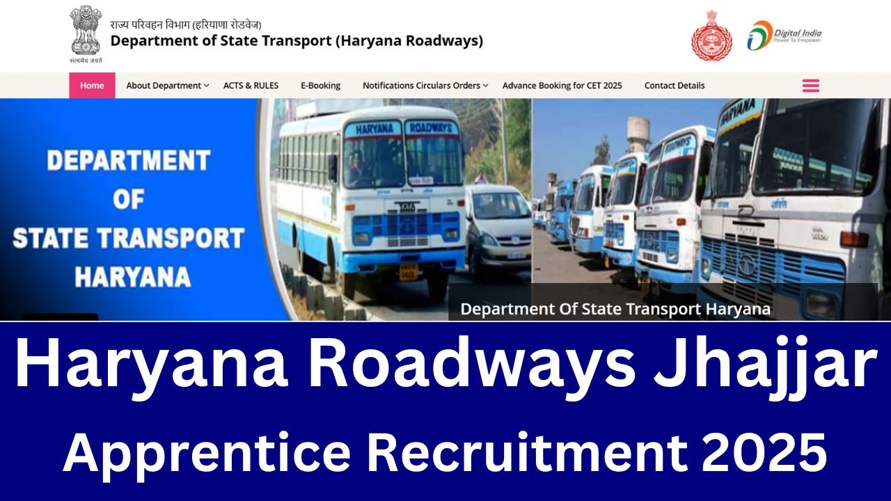 Haryana Roadways Jhajjar Apprentice Recruitment