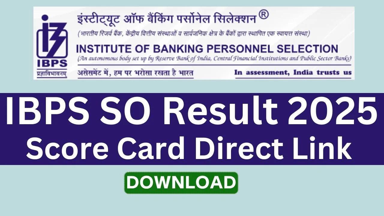 IBPS Specialist Officer SO Result