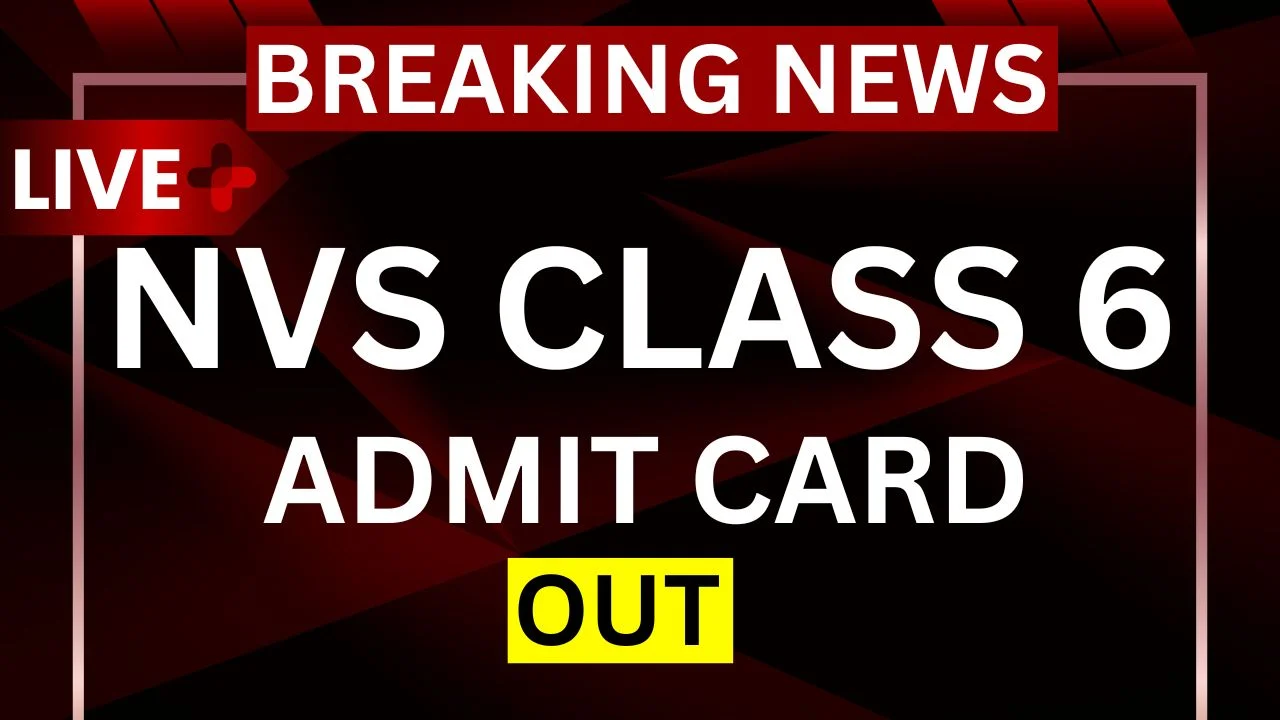 NVS Class 6 Admit Card