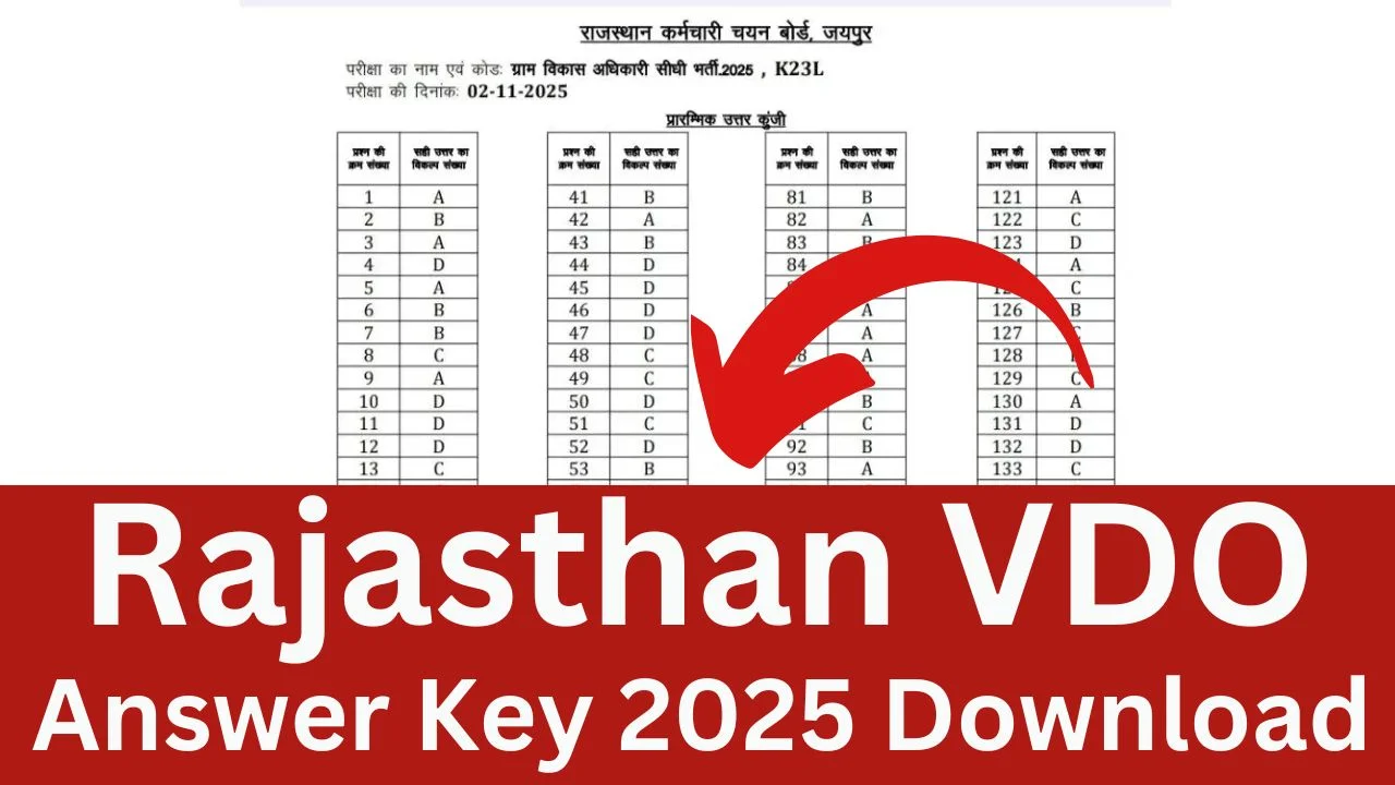 RSSB Rajasthan VDO Answer Key
