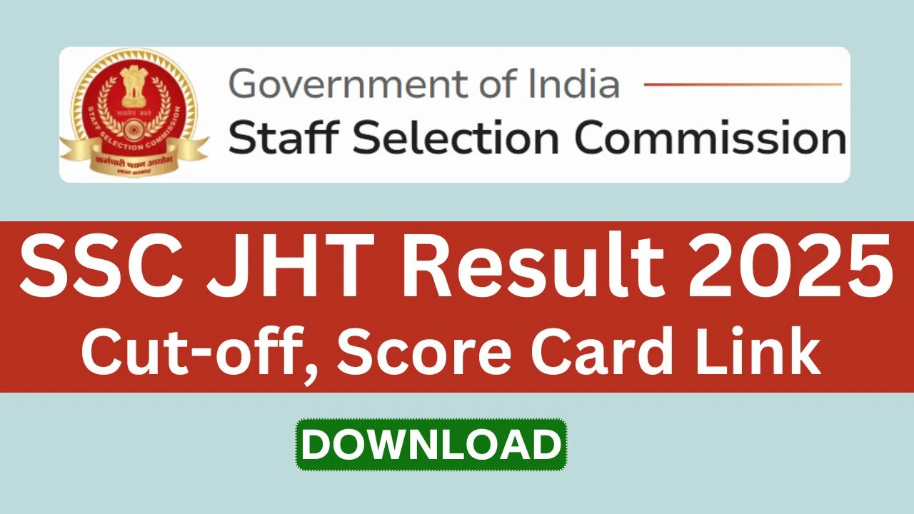 SSC JHT Result 2025