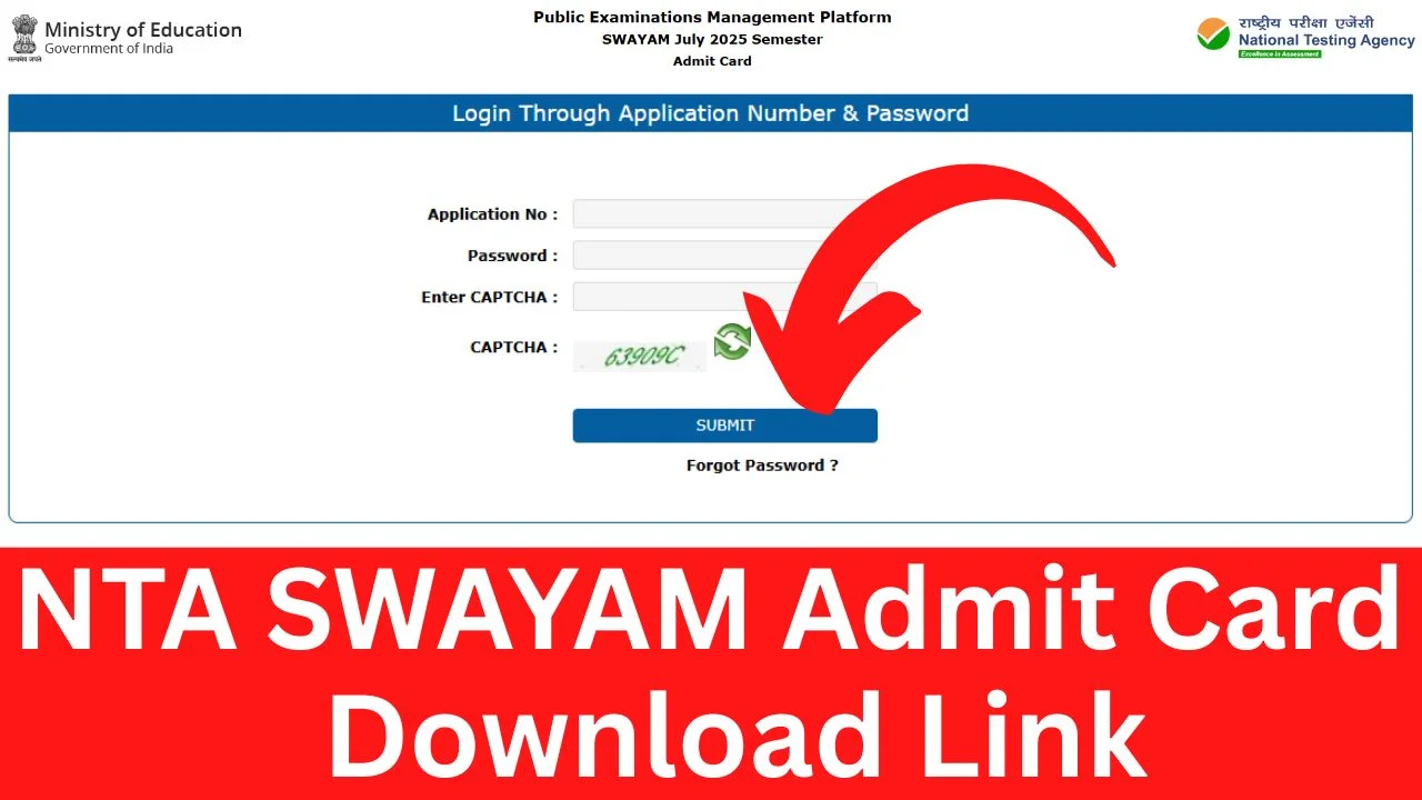 NTA SWAYAM Admit Card