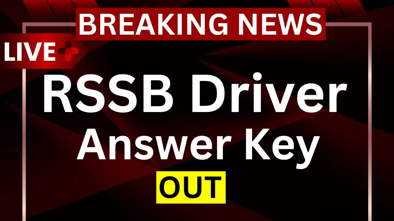 RSSB Rajasthan Driver Answer Key