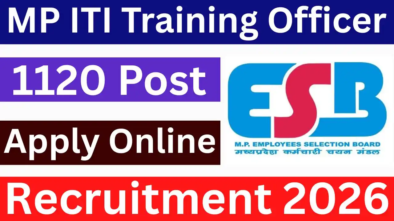 MP ITI Training Officer Recruitment 2026